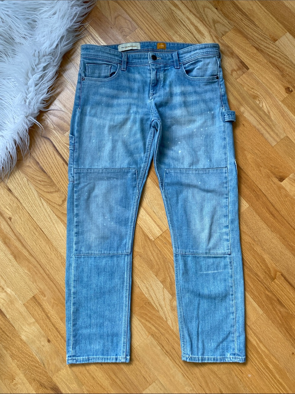 Anthropologie Pilcro Light Blue Straight-Leg Carpenter Midrise  Women's Jeans Y2